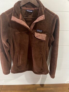 Patagonia Brown Sherpa Snap Pullover